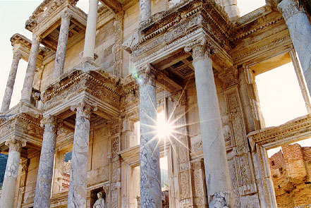 Celsus Library, Ephesus (74K bytes)